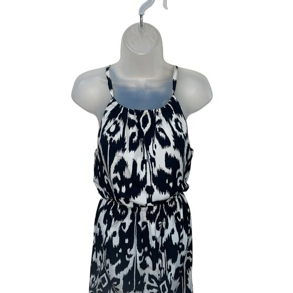Athleta Womens Black & White Ikat Bloom Ripple Maxi Dress XS/S - Picture 4 of 14
